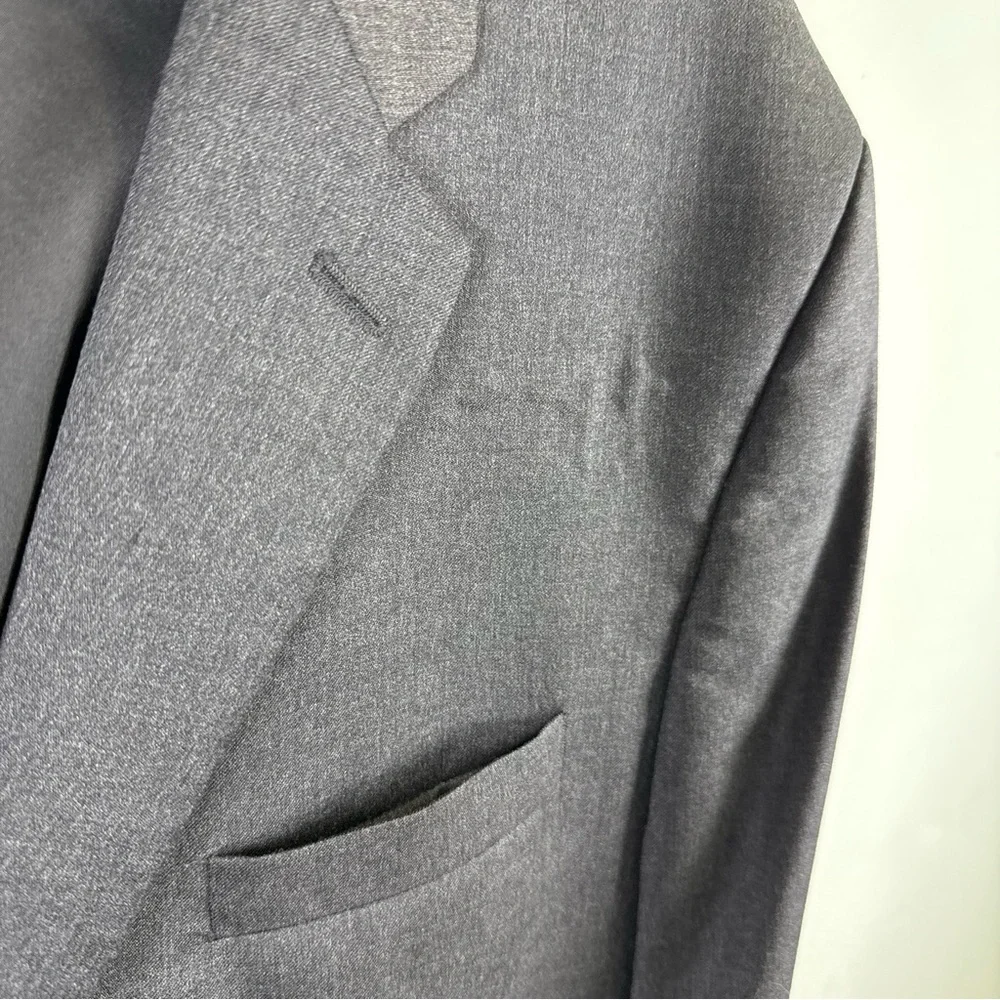 Lauren Ralph Lauren Mens 48R Charcoal Gray 100% Wool Blazer Jacket‎ L518155B